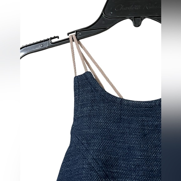 Free People NWOT blue sapphire fly away mini dress open back halter neck - Picture 8 of 12